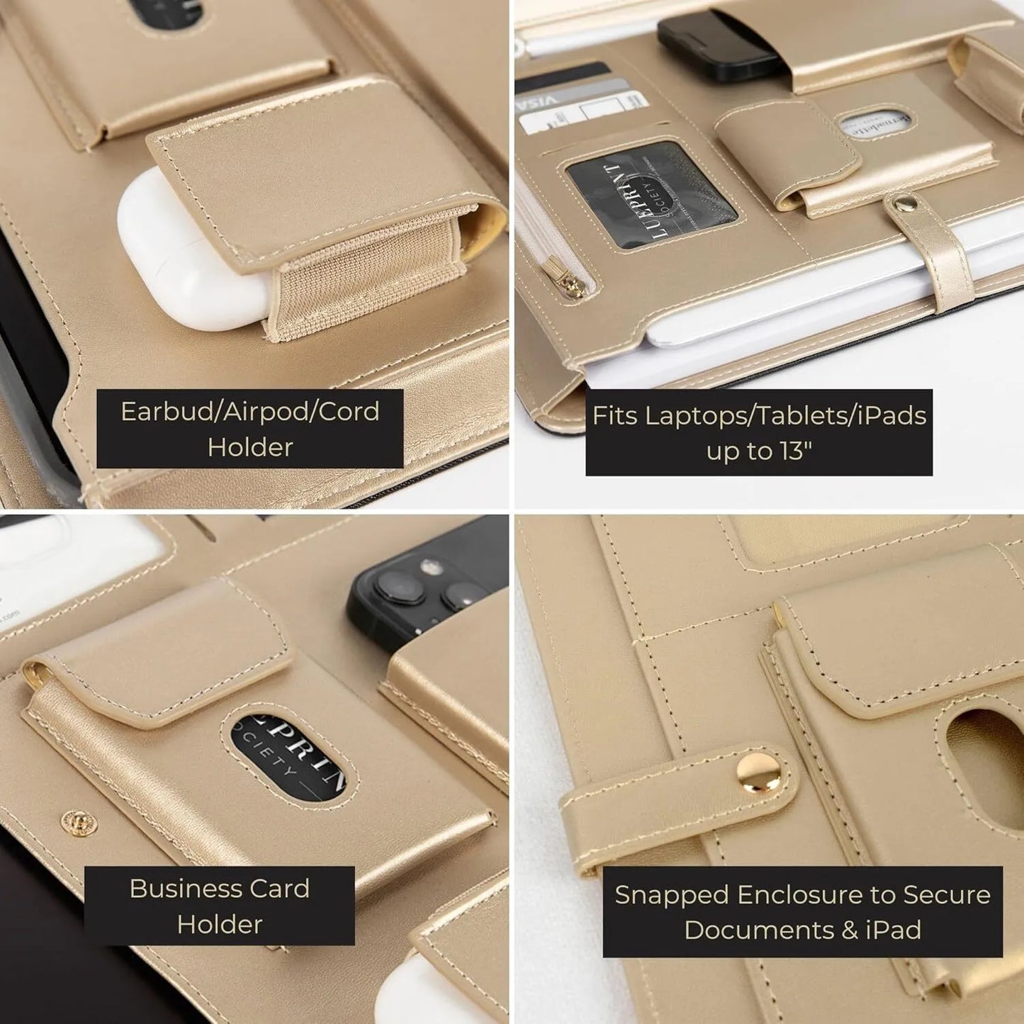 Leather document folder