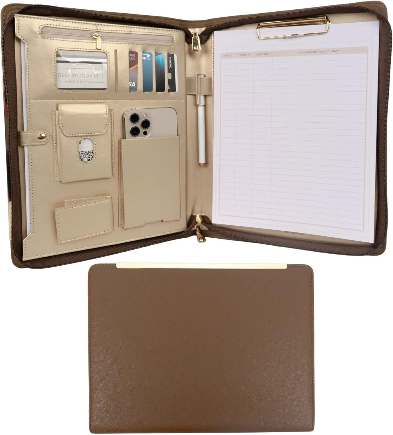 Leather document folder