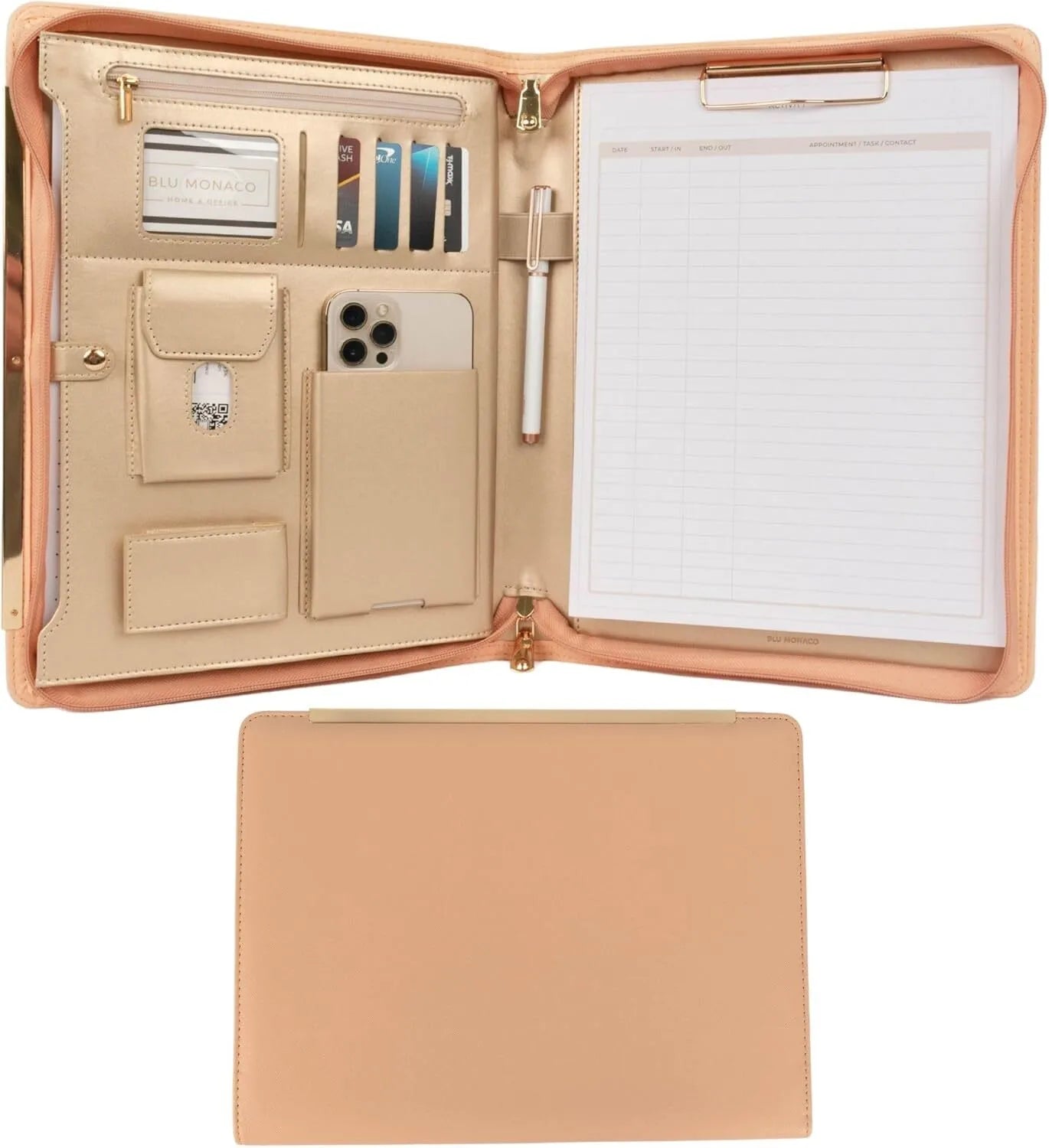 Leather document folder