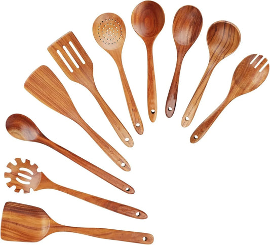 Natural Teak Kitchen Utensil Set