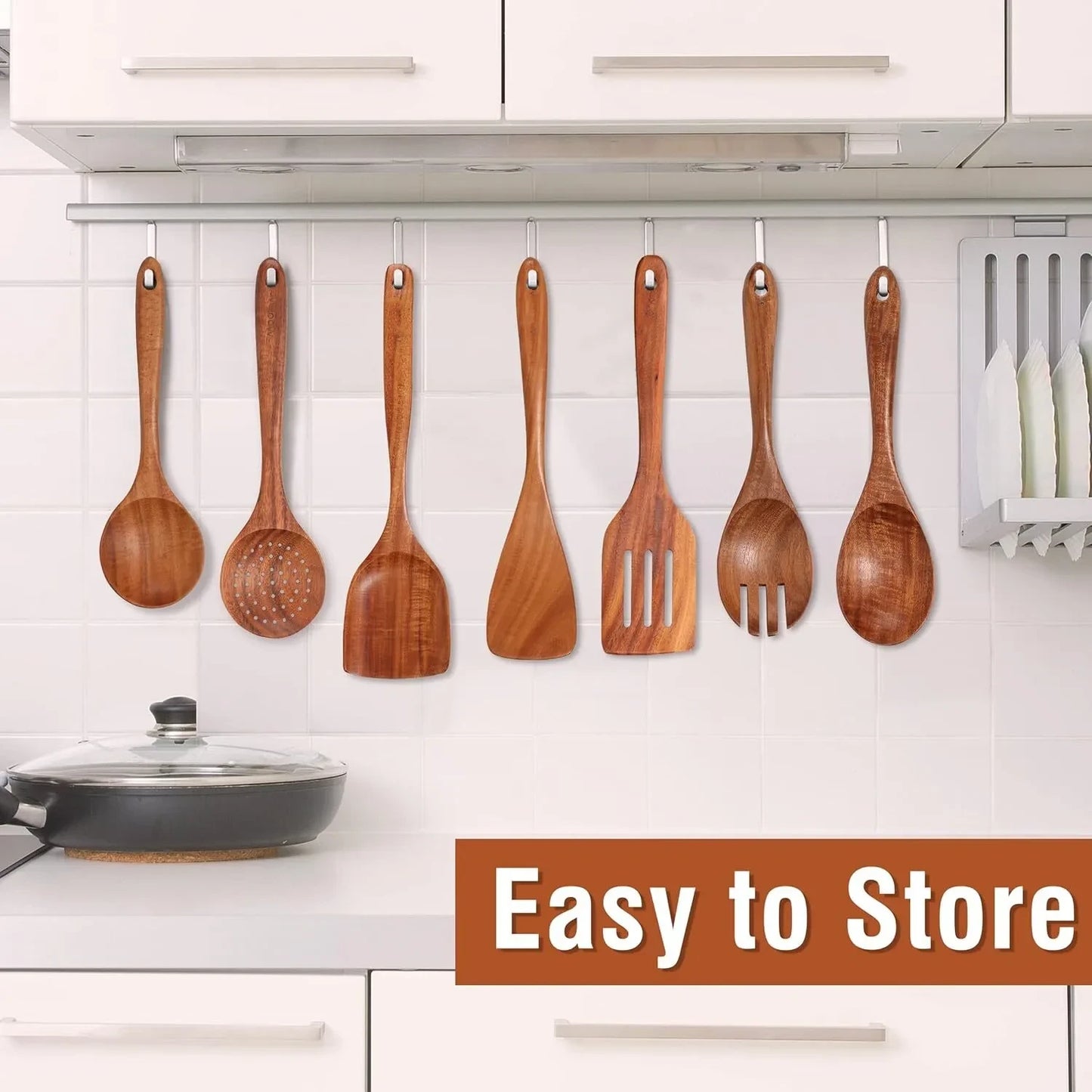 Natural Teak Kitchen Utensil Set