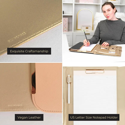 Leather document folder
