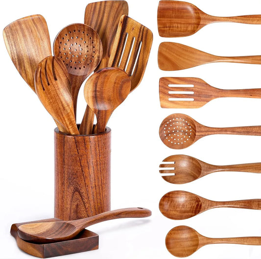 Natural Teak Kitchen Utensil Set