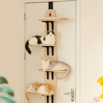 Cat tree on the door